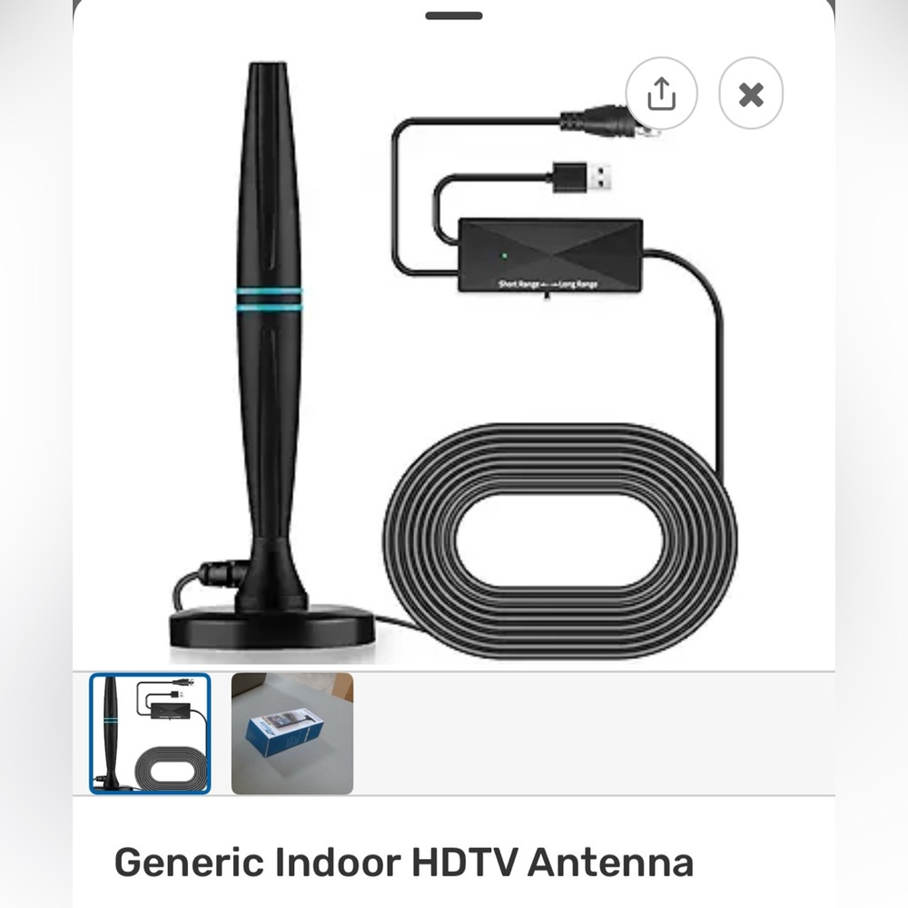 NIB HD Digital Television Antenna High Performance Smart Chip Free Channels